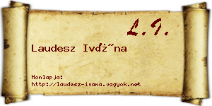 Laudesz Ivána névjegykártya
